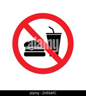 Classic einfach keine Lebensmittel essen Trinken Getränke Symbol Vektor isoliert auf weißem Hintergrund Stock Vektor