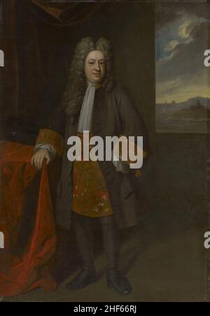 Enoch Seeman die Jüngeren - Porträt von reg. Elihu Yale (1648-9 - 1721) Stockfoto