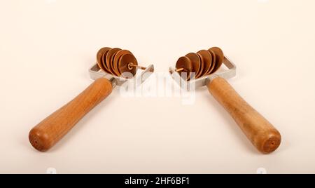Barbier der Oper von Sevilla, Sistro, Sistrum. Klapperndes Schlagzeuginstrument. Stockfoto