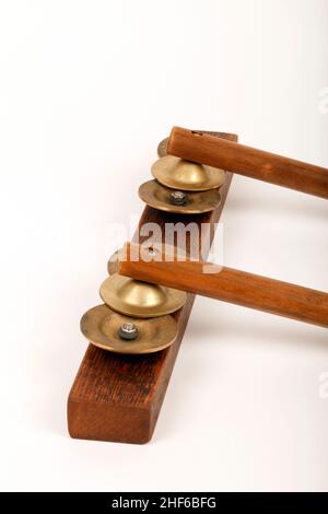 Barbier der Oper von Sevilla, Sistro, Sistrum. Schlaginstrument. Stockfoto