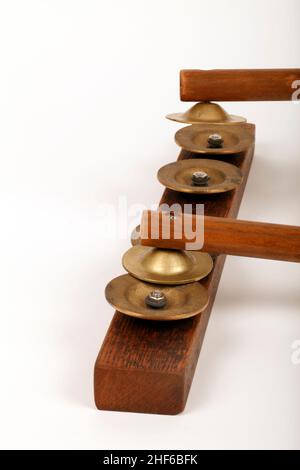Barbier der Oper von Sevilla, Sistro, Sistrum. Schlaginstrument. Stockfoto