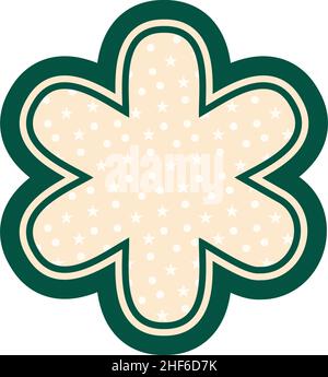 Weihnachts-Schneeflocke. Weihnachten Aufkleber Vektor-Illustration. Etikett mit Schneemuster Stock Vektor