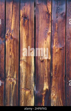 Holzvertäfelung, Weichholz, Wand, verwittert, Maserung Stockfoto