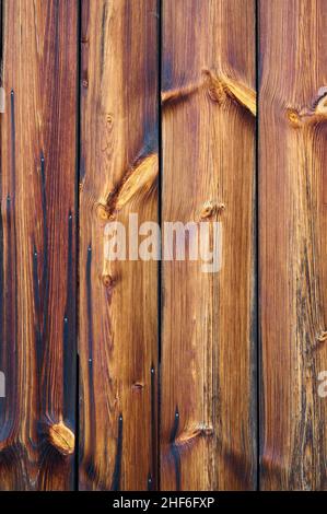 Holzvertäfelung, Weichholz, Wand, verwittert, Maserung Stockfoto