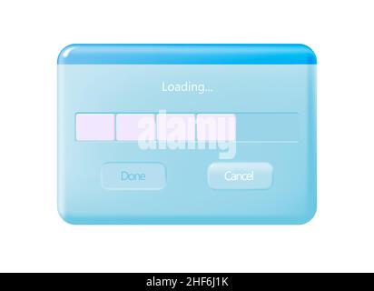 Download-Leiste wird blau angezeigt Stock Vektor