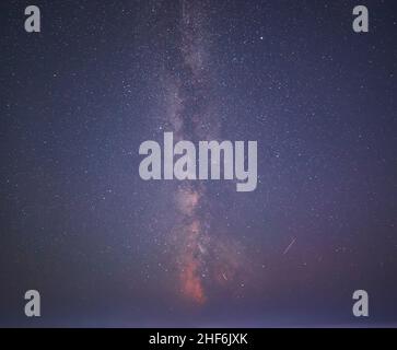 Bunte Raum geschossen zeigt die Milchstraße Universum mit Sternen und Platz Staub. Stockfoto