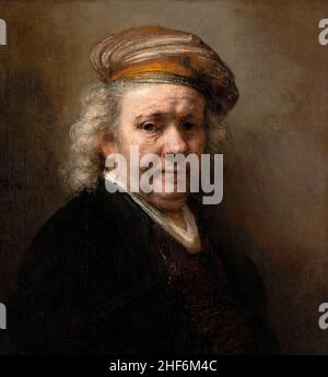 Rembrandt. Selbstporträt von Rembrandt van Rijn (1606-1669), Öl auf Leinwand, 1669 Stockfoto