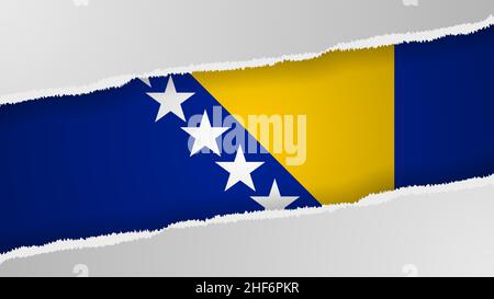 EPS10 Vektor Patriotischer Hintergrund mit Bosnien-Flagge Farben. Ein Element der Wirkung für die Verwendung, die Sie daraus machen möchten. Stock Vektor