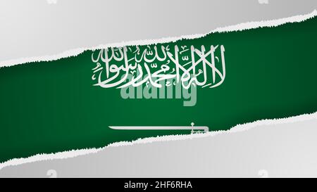 EPS10 Vektor Patriotischer Hintergrund mit Saudi-Arabien Flaggen Farben. Ein Element der Wirkung für die Verwendung, die Sie daraus machen möchten. Stock Vektor