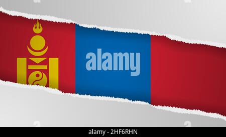 EPS10 Vektor Patriotischer Hintergrund mit Farben der Mongolei Flagge. Ein Element der Wirkung für die Verwendung, die Sie daraus machen möchten. Stock Vektor