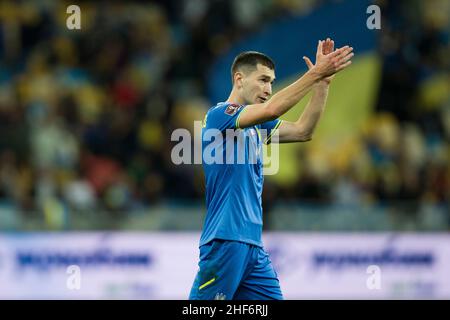 Ukraine, Kiew - 04. September 2021. Taras Stepanenko (Ukraine) während des Spiels zwischen der Ukraine und Frankreich, NSC Olympiyskiy Stockfoto