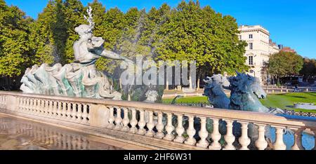 Das Monument aux Girondins auf dem Place des Quinconces, Frankreich, Bordeaux, Stockfoto