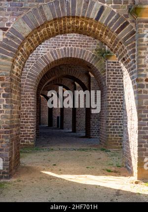 Amphitheater im Archäologischen Park Xanten, Xanten, Niederrhein, Nordrhein-Westfalen, Deutschland Stockfoto