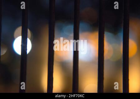 Lichtpunkte, Unschärfen, Balken Stockfoto