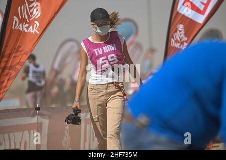 Dschidda, Saudi-Arabien . 14th Januar 2022. Ambiente während der Etappe 12 der Rallye Dakar 2022 zwischen Bisha und Jeddah, am 14th 2022. Januar in Jeddah, Saudi-Arabien - Foto: Gigi Soldano/DPPI/LiveMedia Credit: Independent Photo Agency/Alamy Live News Stockfoto