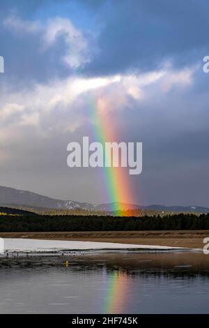 Arc en Ciel, Lac de Matemale, Capcir, Pyrenees Orientales, Frankreich Stockfoto