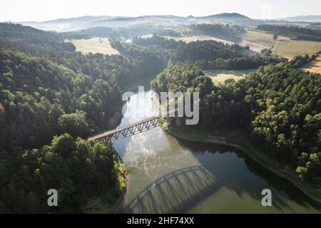 Europa, Polen, Niederschlesien, Pilchowice-See Stockfoto