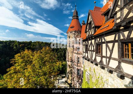 Europa, Polen, Niederschlesien, Schloss Fürstenstein - Ksiaz Stockfoto