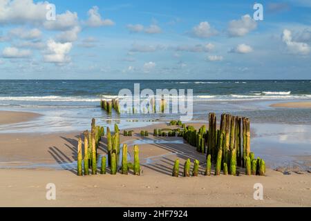 Bei Ebbe vor Rantum, Insel Sylt, Schleswig-Holstein, Deutschland Stockfoto