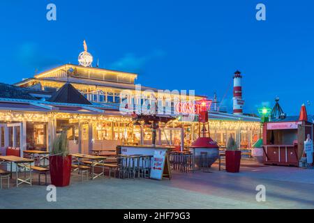 Fischrestaurant Gosch am Hafen von List, Insel Sylt, Schleswig-Holstein, Deutschland Stockfoto