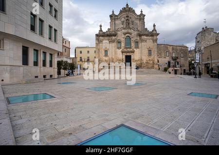 Chiesa di San Giovanni Battista in der Weltkulturerbe-Stadt Mdera, Apulien, Italien Stockfoto