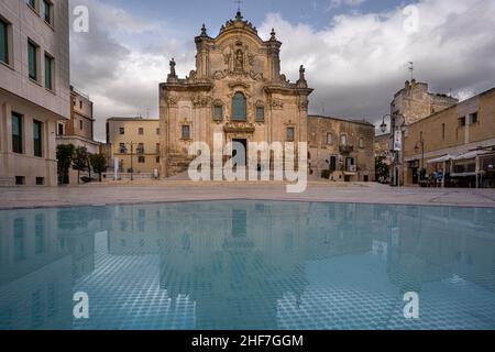 Chiesa di San Giovanni Battista in der Weltkulturerbe-Stadt Mdera, Apulien, Italien Stockfoto