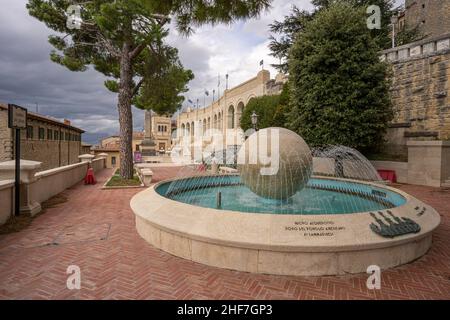 San Marino, republik in Mittelitalien Stockfoto