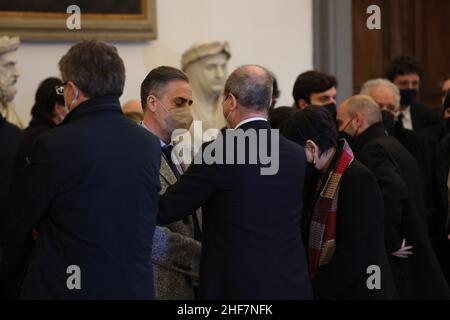 Rom, Italien. 13th Januar 2022. (1/13/2022) in Campidoglio in Rom die Totenkapelle von David Sassoli, Präsident des Europäischen Parlaments in diesem Bild Luca Nitiffi (Foto von Paolo Pizzi/Pacific Press/Sipa USA) Kredit: SIPA USA/Alamy Live News Stockfoto