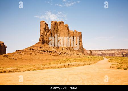 Monument Valley, schöner Sandsteinfelsen Camel Butte Stockfoto