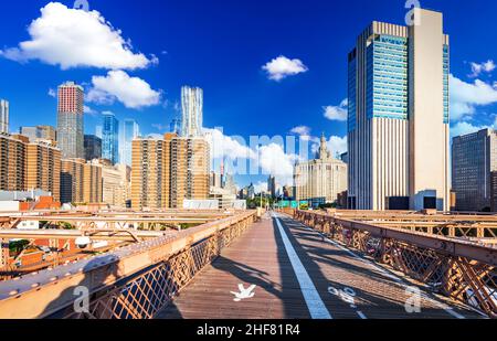 Downtown of Manhattan, New York Stadt architektonische Landschaft in den Vereinigten Staaten von Amerika. Stockfoto