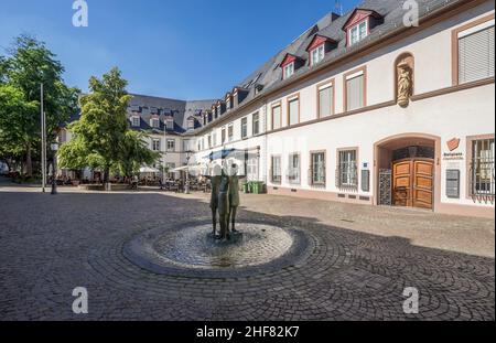 Deutschland, Rheinland-Pfalz, Mainz, Skulptur im Stadtzentrum Stockfoto