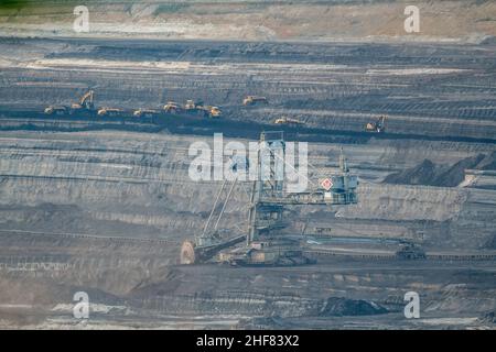 Deutschland, Niedersachsen, Schöningen, Schaufelradbagger in der ehemaligen Braunkohlebergwerk Schöningen Stockfoto