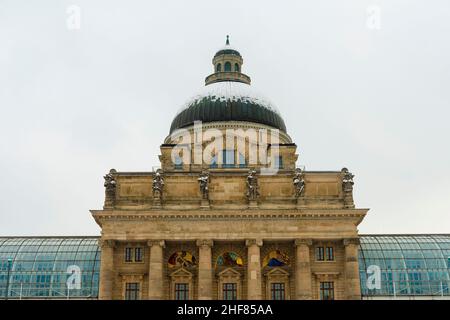 Bayerische Staatskanzlei, München, Hofgarten Stockfoto