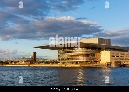 Kopenhagen, Koebenhavn, Oper Kopenhagen (Operaen), Binnenhafen in Seeland, Zealand, Sjaelland, Dänemark Stockfoto