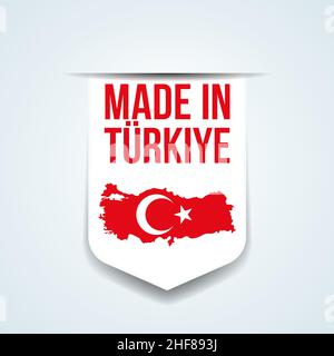 Made in Türkiye Banner Promotion Illustration Stock Vektor