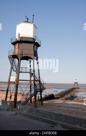 Viktorianische Dovercourt Leuchttürme, Harwich, Essex, England Stockfoto