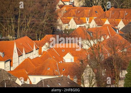 SchŸngelberg Siedlung, ehemalige Kollistensiedlung, SchŸngelbergsiedlung Bergbausiedlung, Kreis Buer, Gelsenkirchen, NRW, Deutschland, Stockfoto