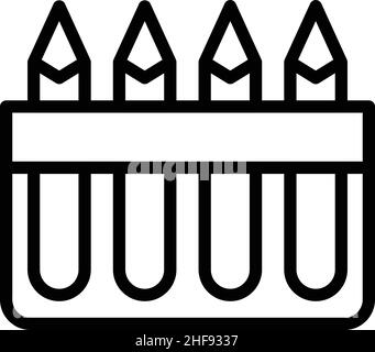 Vektor der Kontur der Symbole für den Fine-Motor der Stifte. Game Preschool. Spielen Sie die Entwicklung Stock Vektor