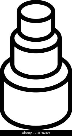 Bildung Spielzeug Symbol Umriss Vektor. Spielfähigkeiten. Montessori-Entwicklung Stock Vektor