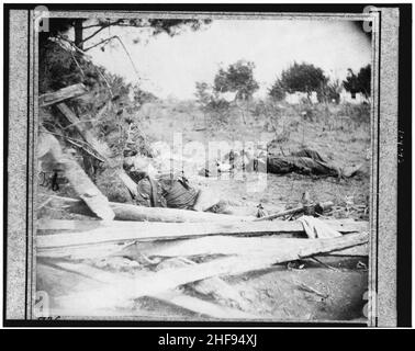 Szene von Ewell's Angriff, 19. Mai 1864, in der Nähe von Spottsylvania (dh Spotsylvania) Gerichtsgebäude Stockfoto