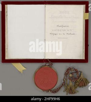 Scheidingsverdrag traf België NL-HANA 2.05.02 110G 03. Stockfoto