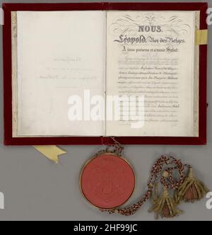 Scheidingsverdrag traf België NL-HANA 2.05.02 110G 04. Stockfoto