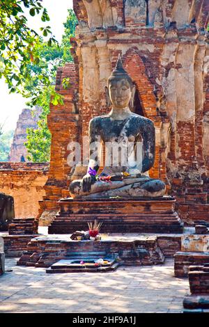 Tempel des Wat Mararat in Ayutthaya bei Bangkok, Thailand Stockfoto