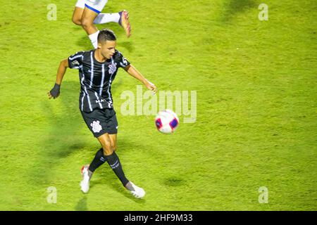 Sao Paulo, Brasilien. 14th Januar 2022. São JOSÉ DOS CAMPOS, SP - 14.01.2022: CORINTHIANS X RESENDE - Bid des Spiels zwischen Corinthians X Resende, gültig für die dritte Phase der Copa SP de Futebol Junior, Copinha 2022, bei Estádio Martins Pereira in São José dos Campos, SP. (Foto: Claudio Capucho/Fotoarena) Quelle: Foto Arena LTDA/Alamy Live News Stockfoto