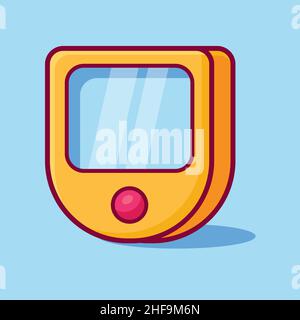 Oximeter isolierte Cartoon-Vektor-Illustration in Kontur flach Stil Stock Vektor