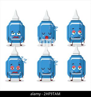 Cartoon-Charakter der blauen Korrektur Stift mit einem schroffem Ausdruck. Vektorgrafik Stock Vektor