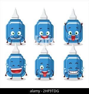 Cartoon-Charakter der blauen Korrektur Stift mit Lächeln Ausdruck. Vektorgrafik Stock Vektor