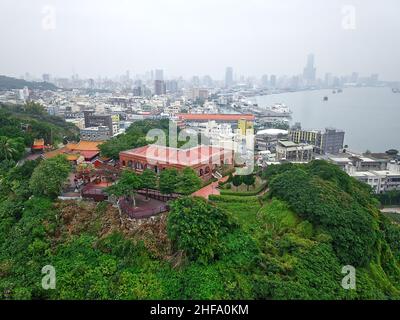 Luftaufnahme des ehemaligen britischen Konsulats in Takao, Kaohsiung, Taiwan. Stockfoto