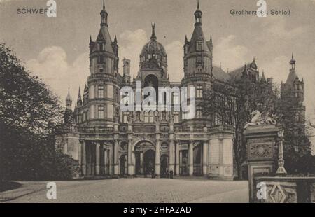 Schwerin (Meckl.), Mecklenburg-Vorpommern - Großherzogl. Schloss Stockfoto