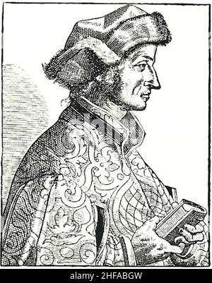 Sebastian Brent 1590. Stockfoto